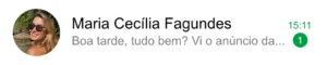 Mensagem recebida no Whatsapp - 06